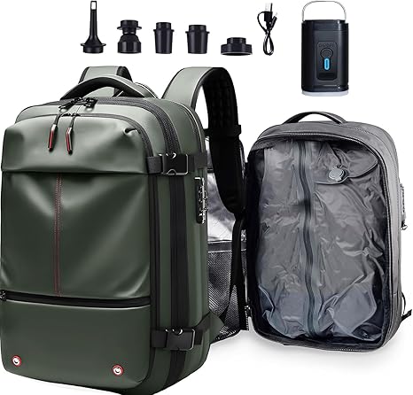 Amazon.co.jp: [HVQ] 60L 真空圧縮リュックサック メンズ向け 旅行用